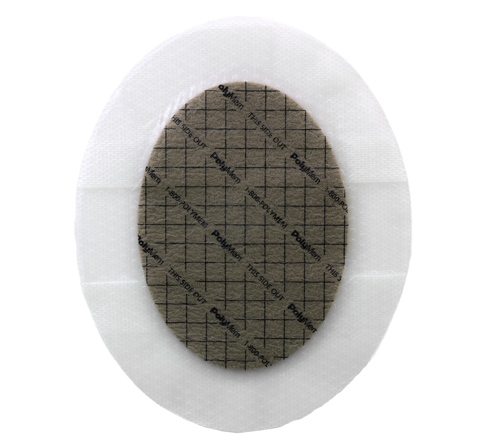 PolyMem Silverförband Silikonkant oval 16,5 x 20,9cm / 5