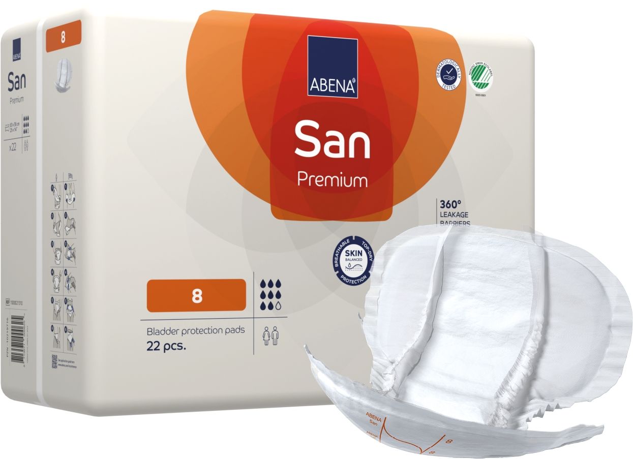 Inkontinensskydd Abena San Stl.8 34 x 63cm 2451ml / 22