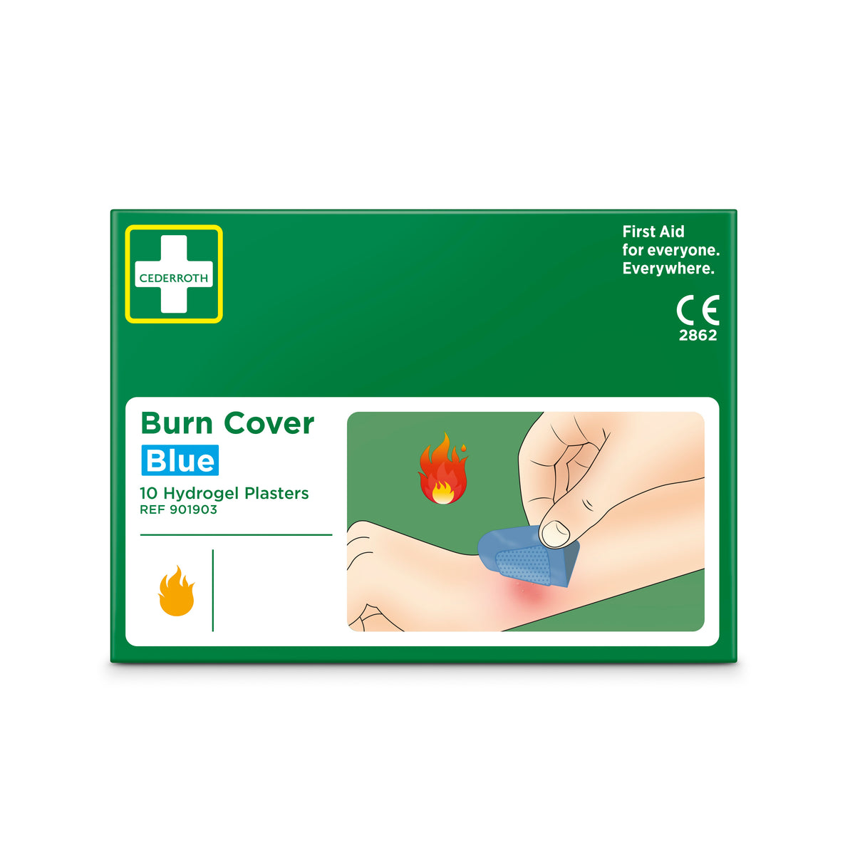 Cederroth Burn Cover Hydrogel-plaster 7,4 x 4,5 cm / 10 stk