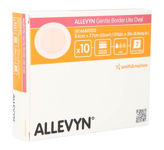 Allevyn Gentle Border Lite Oval 8,6 x 7,7cm / 10