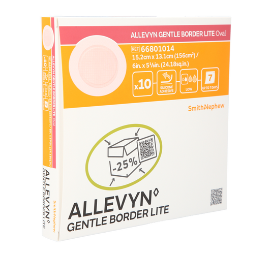 Allevyn Gentle Border Lite Oval 13,1 x 15,2cm / 10