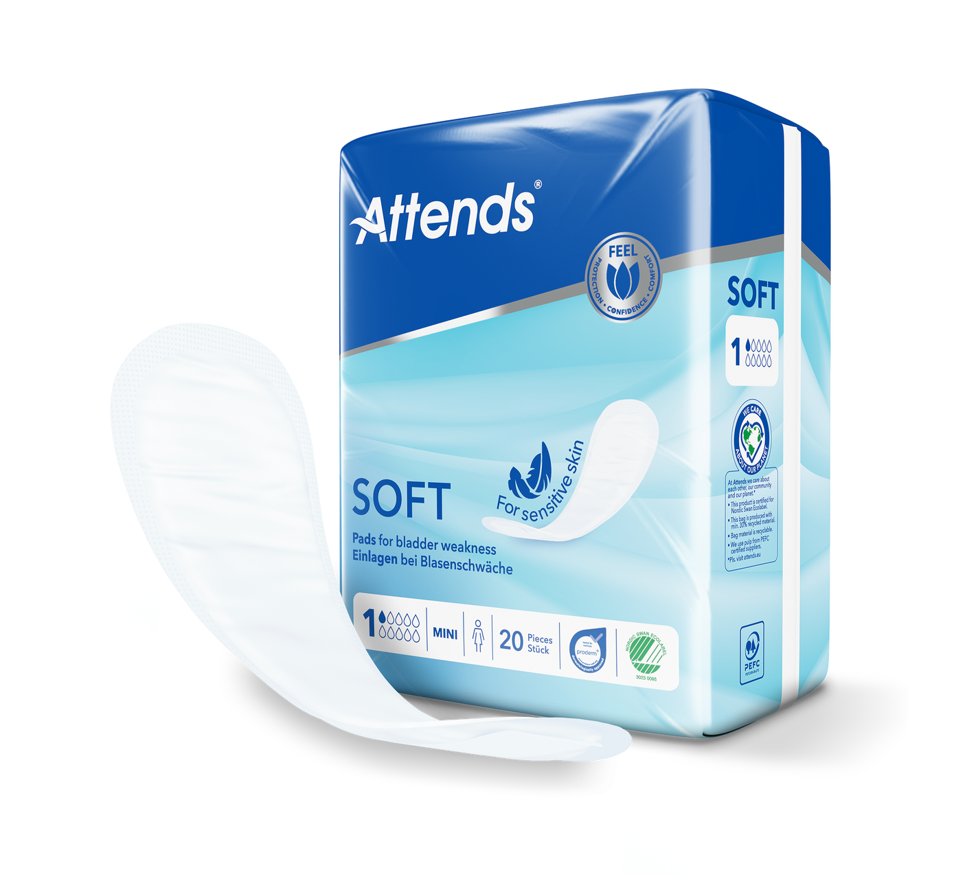 Inkontinensskydd Attends Soft 1 Mini / 20