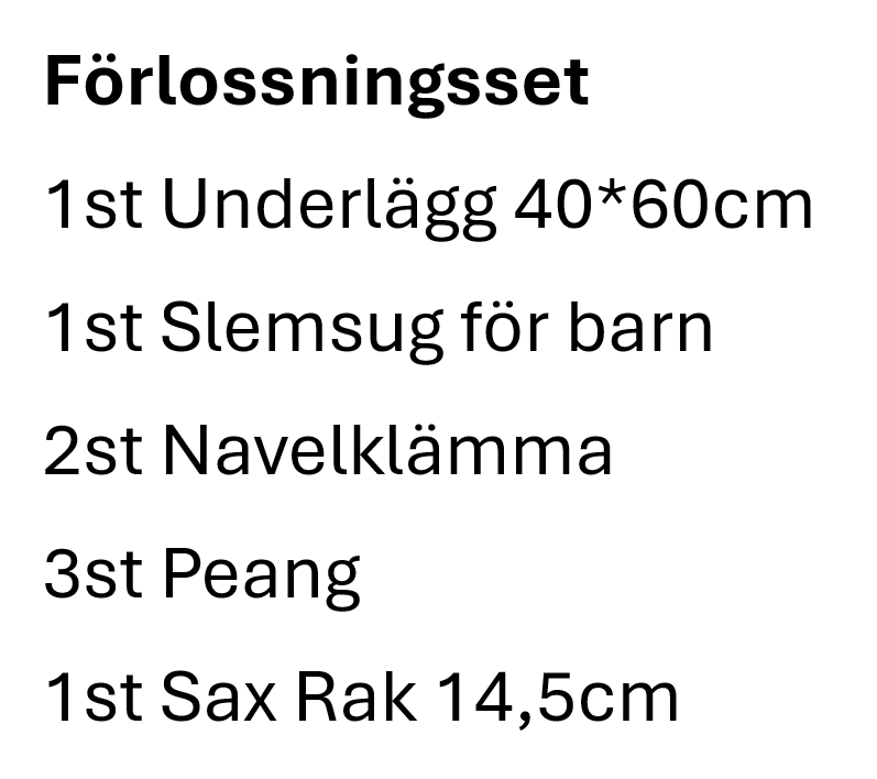 Förlossningsset för Ambulansbruk