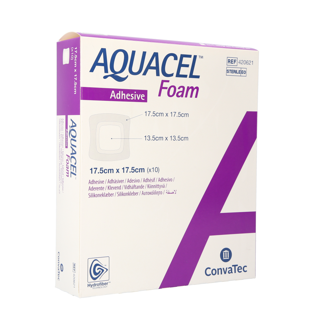 Aquacel Foam Vidhäftande Silikonkant 17,5 x 17,5cm / 10