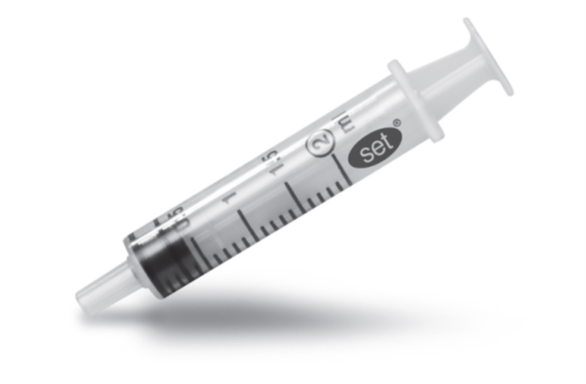 Spruta 3-komp Bluebird Set Luer/Centrerad 2ml / 100