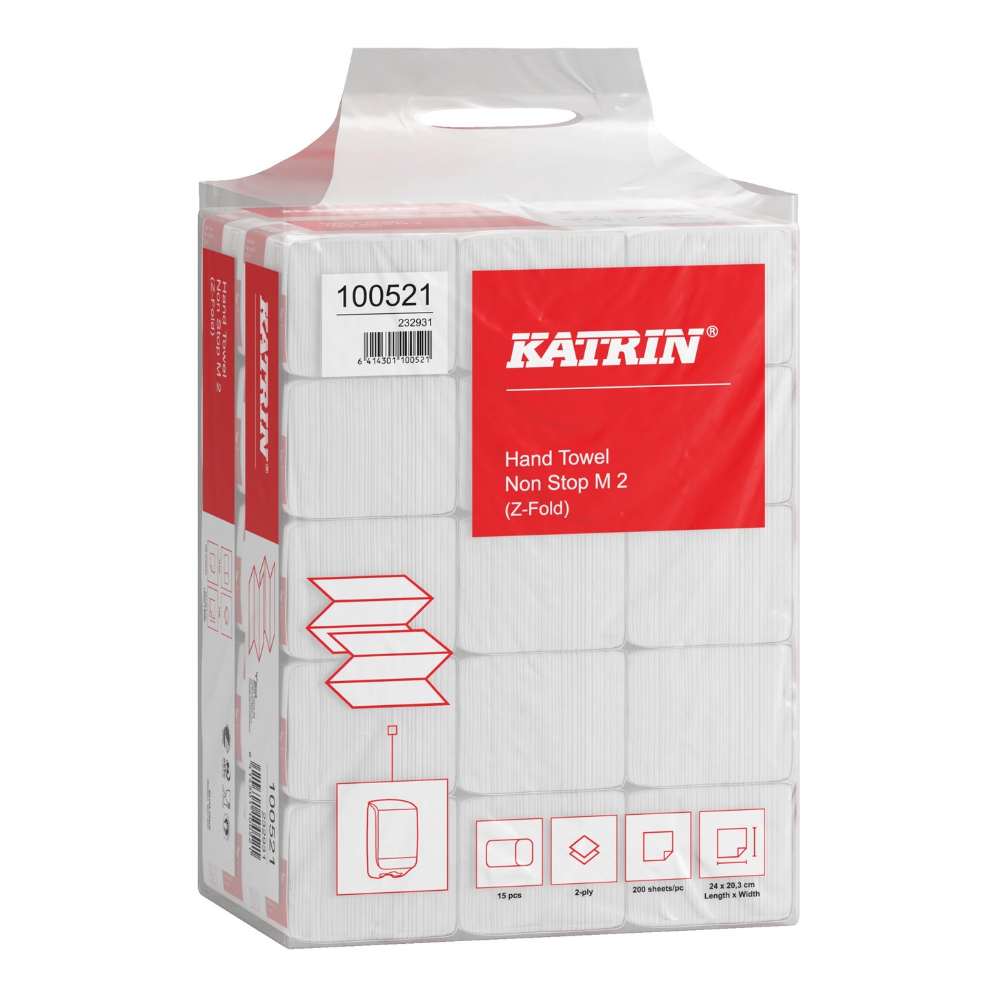 Pappershandduk Katrin Z-Vikt NonStop M 2-Lagers / 3000