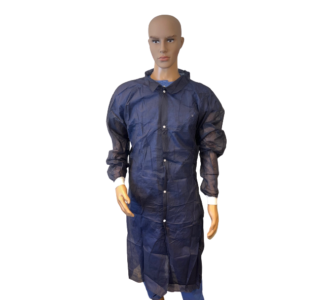 Besöksrock Blå Tryckknappar Ärmmudd XXL 140cm / 5