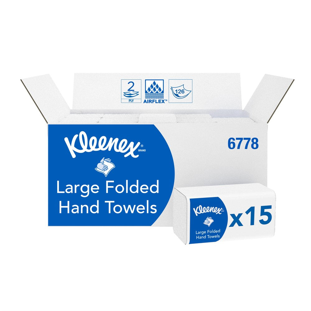 Pappershandduk Kleenex Ultra 21,5 x 31,8cm 2-lagers / 1860