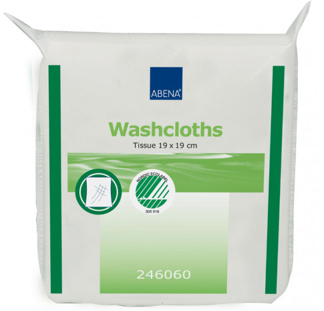 Tvättlapp Papper 6-lager Plan 19 x 19cm / 1000