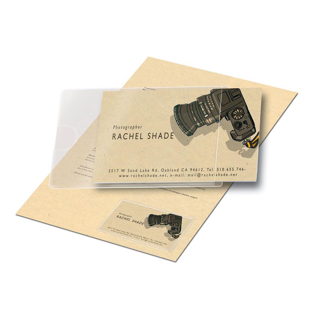 Visitkortsficka Självhäftande 95 x 60mm / 10