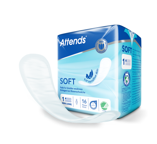 Inkontinensskydd Attends Soft 1 Mini Long / 16