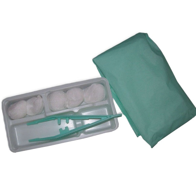 Omläggningsset Gasväv pincett tråg duk 5-tork / 25