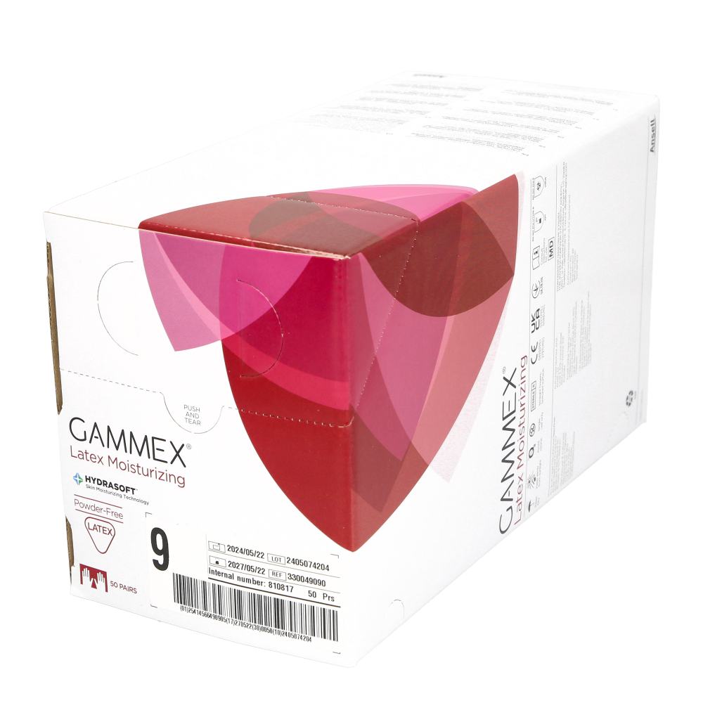 Op-Handske Gammex Latex Moisturizing Storlek 9,0 / 50