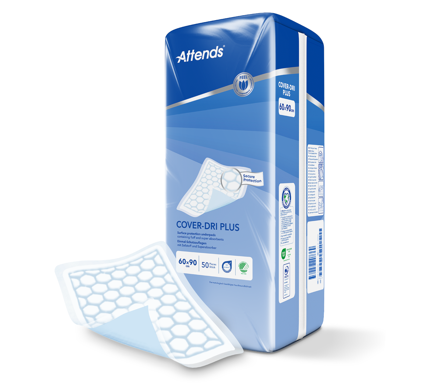 Hygienunderlägg Attends Cover-Dri Super 60 x 90cm / 50