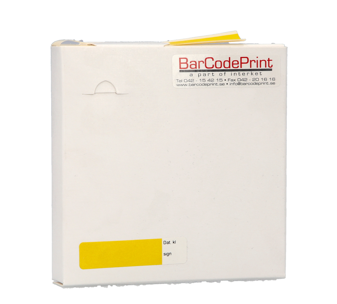 Etikett Provrör/Spruta Gul 12 x 50mm / 500