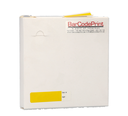 Etikett Provrör/Spruta Gul 12 x 50mm / 500