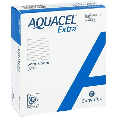 Aquacel AG Plus Extra Hydrofiber 5 x 5cm / 10