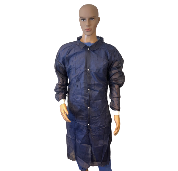 Besöksrock Blå Tryckknappar Ärmmudd XL 128cm / 5