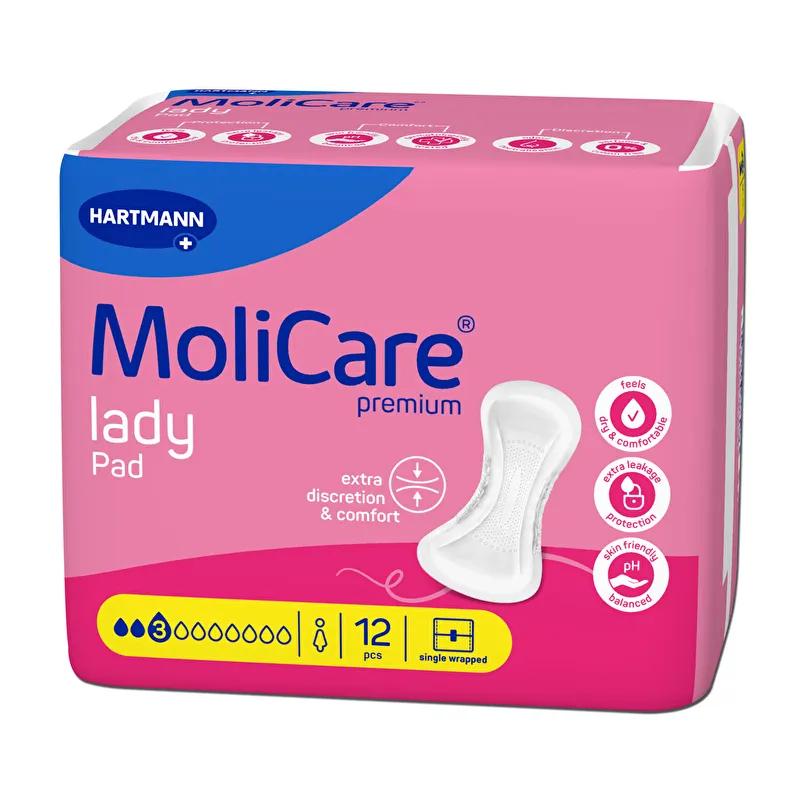 Inkontinensskydd MoliCare Premium Lady Pads 3 droppar / 12