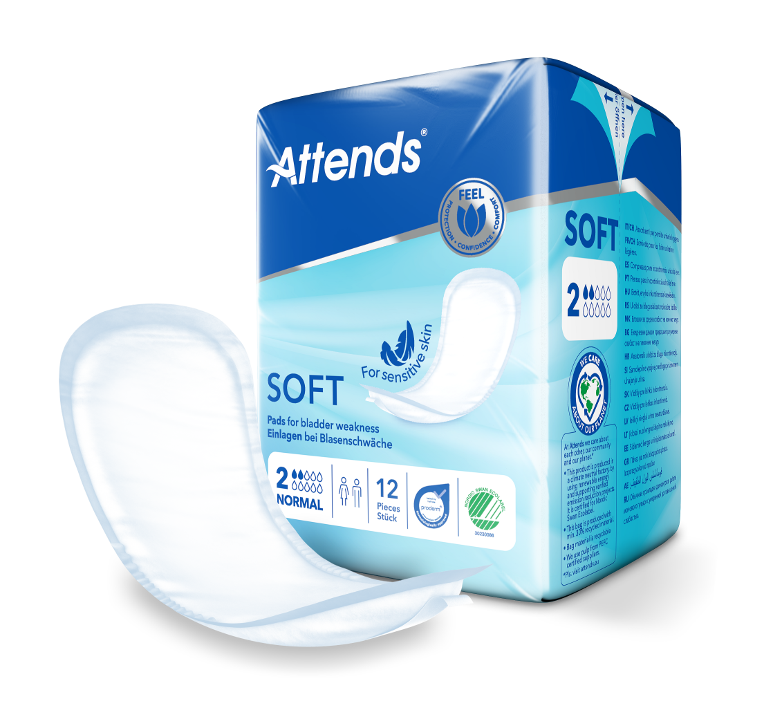 Inkontinensskydd Attends Soft 2 Normal / 12