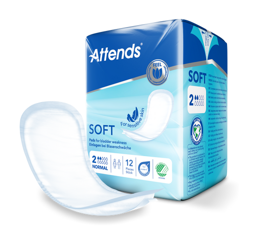 Inkontinensskydd Attends Soft 2 Normal / 12