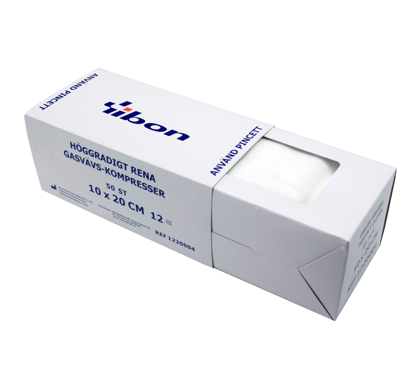 Kompress Gasväv 10 x 20cm 12-Lag Dispenserbox / 50