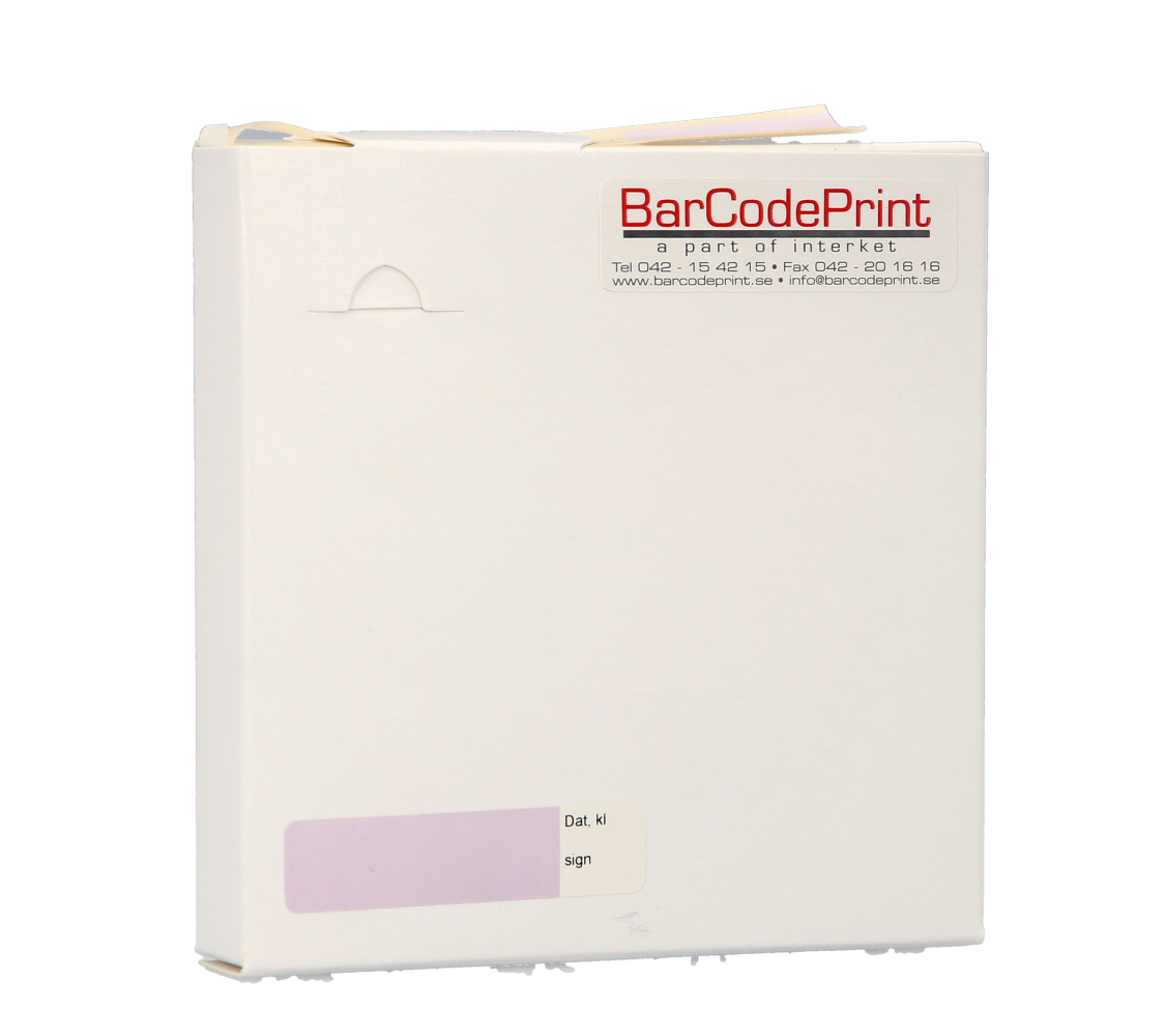 Etikett Provrör/Spruta Ljuslila 12 x 50mm / 500