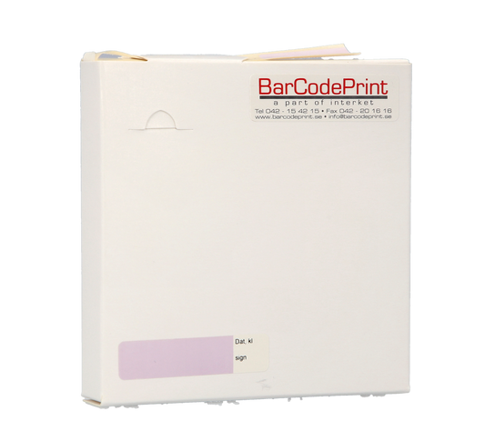 Etikett Provrör/Spruta Ljuslila 12 x 50mm / 500