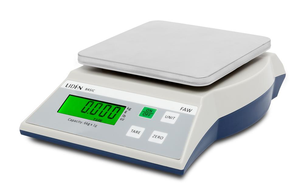Bänk- och bordsvåg Lidén Basic FAW 6Kg x 1g