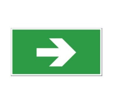 Första Hjälpen-Skylt Riktiningspil 210 x 92mm