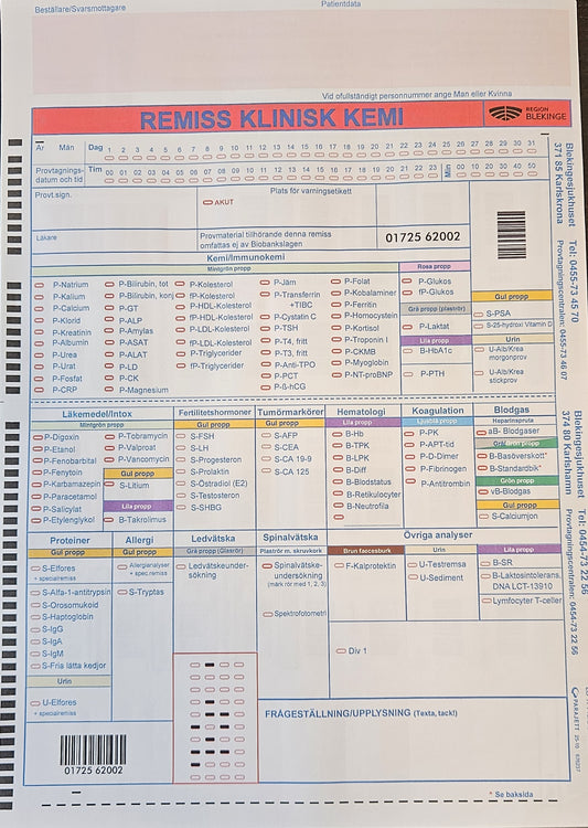 Remiss Klinisk Kemi Region Blekinge