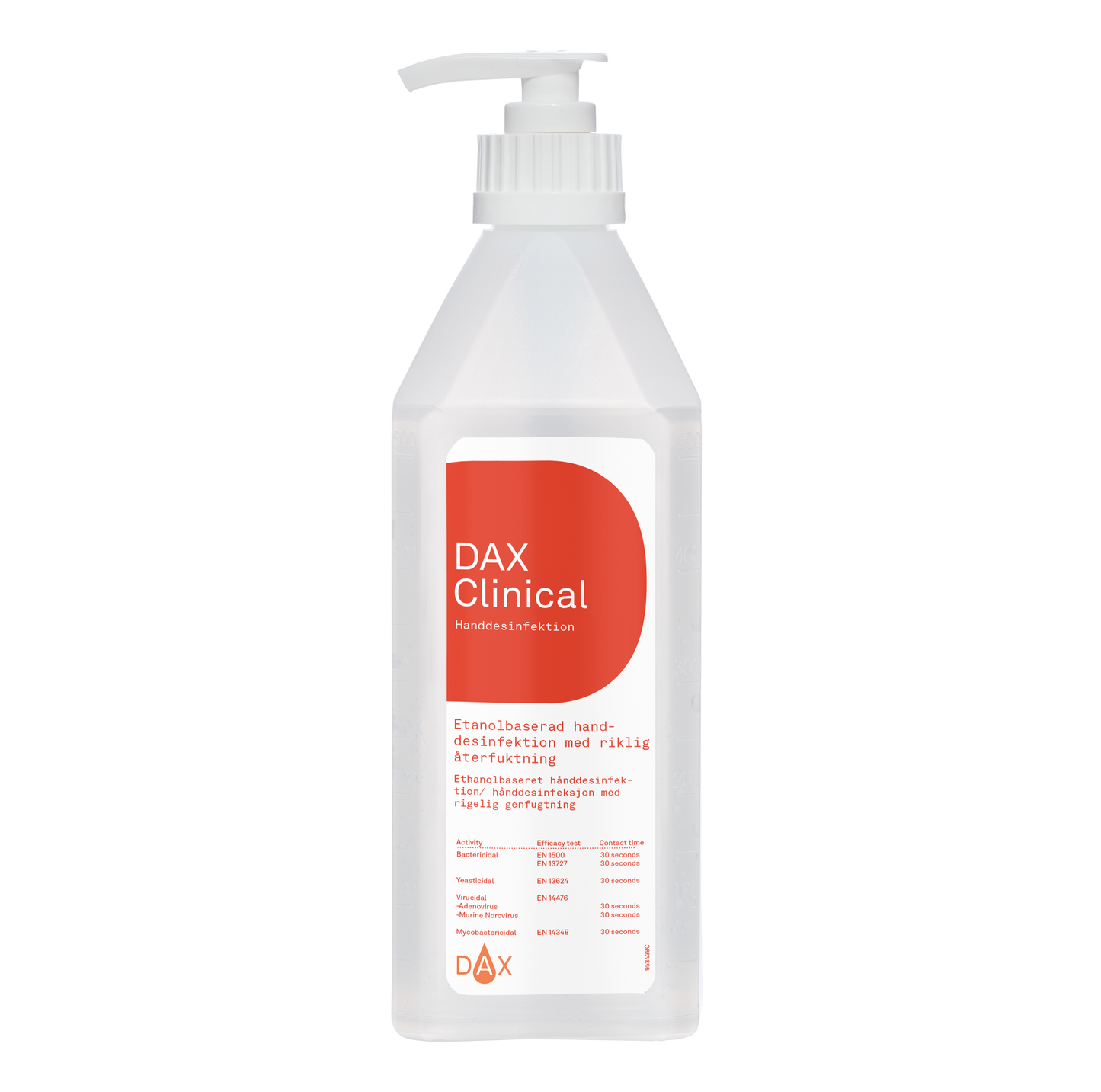 DAX Clinical Handdesinfektion 600ml med pump