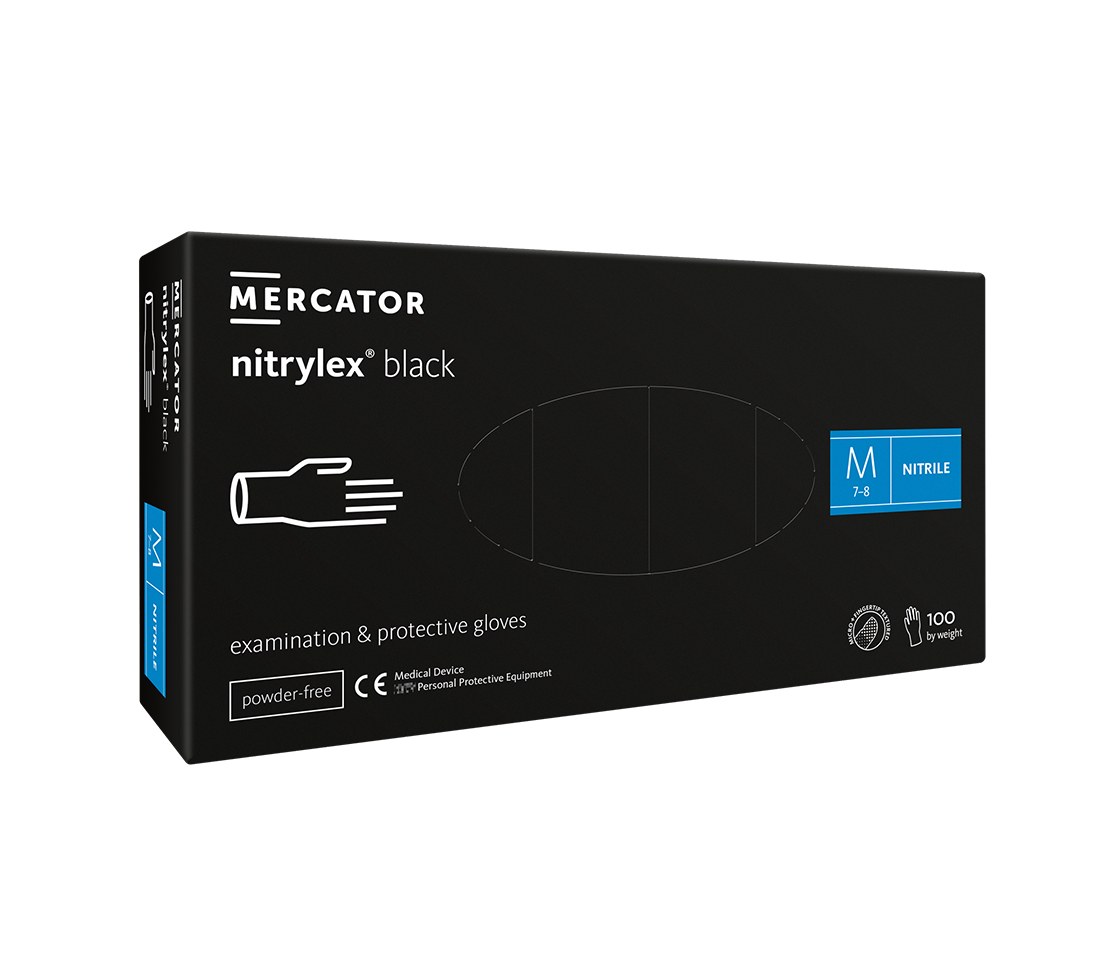 Nitrilhandske Svart PF Mercator Nitrylex M / 100