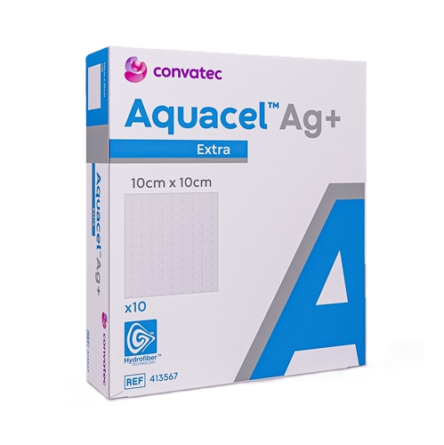 Aquacel AG Plus Extra Hydrofiber 10 x 10cm / 10