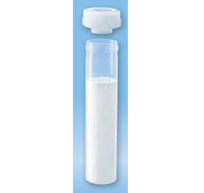 Transporthylsa med skruvlock & abs.mat 126 x Ø30mm / 50