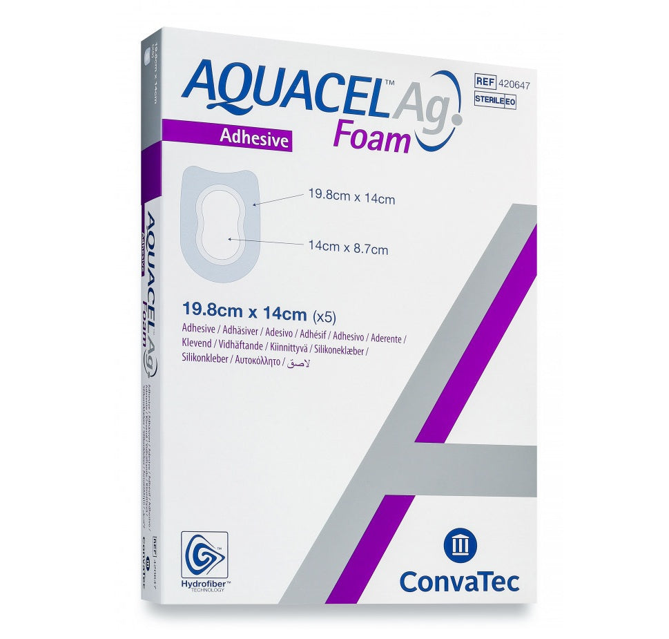 Aquacel AG Foam Vidhäftande Heel 19,8 x 14cm / 5