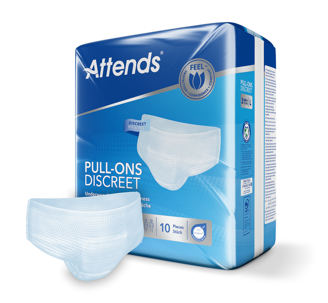 Inkontinensskydd Attends Pull-Ons Discreet 3 L / 10