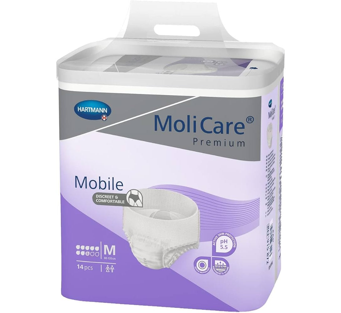 Inkontinensbeskyttelse MoliCare Premium Mobile 8 dråper M / 14