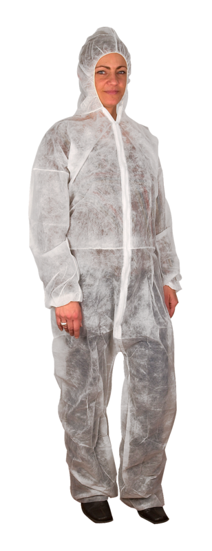 Skyddsdräkt Overall Engångs NonWoven Vit L/XL / 50