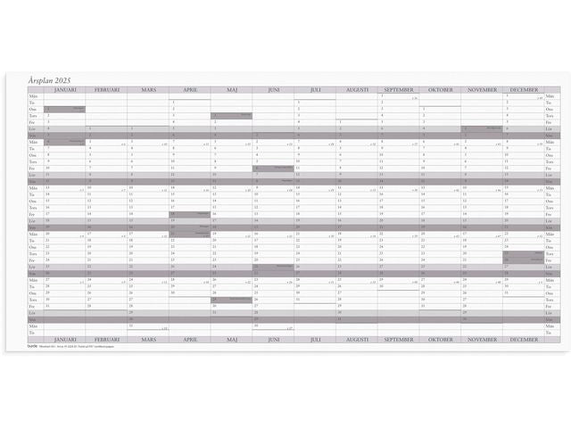 Almanacka Burde 2320 Planeringsblad Årsplan 2026