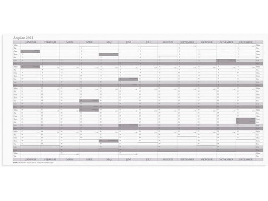 Almanacka Burde 2320 Planeringsblad Årsplan 2026