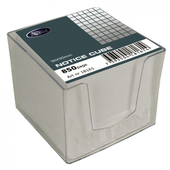 Blockkub med hållare Vitt papper