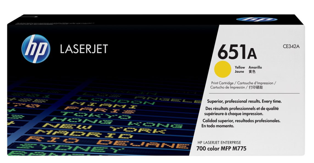 Toner HP CE342A 651A Laserjet MFP M775 Gul