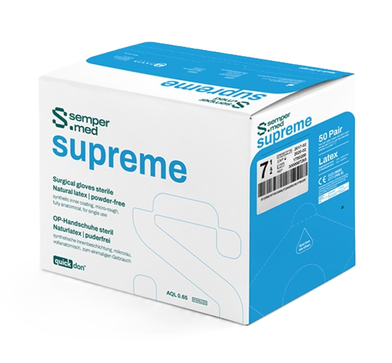 Op-Handske Sempermed Supreme PF Latex Storlek 8,5 / 50