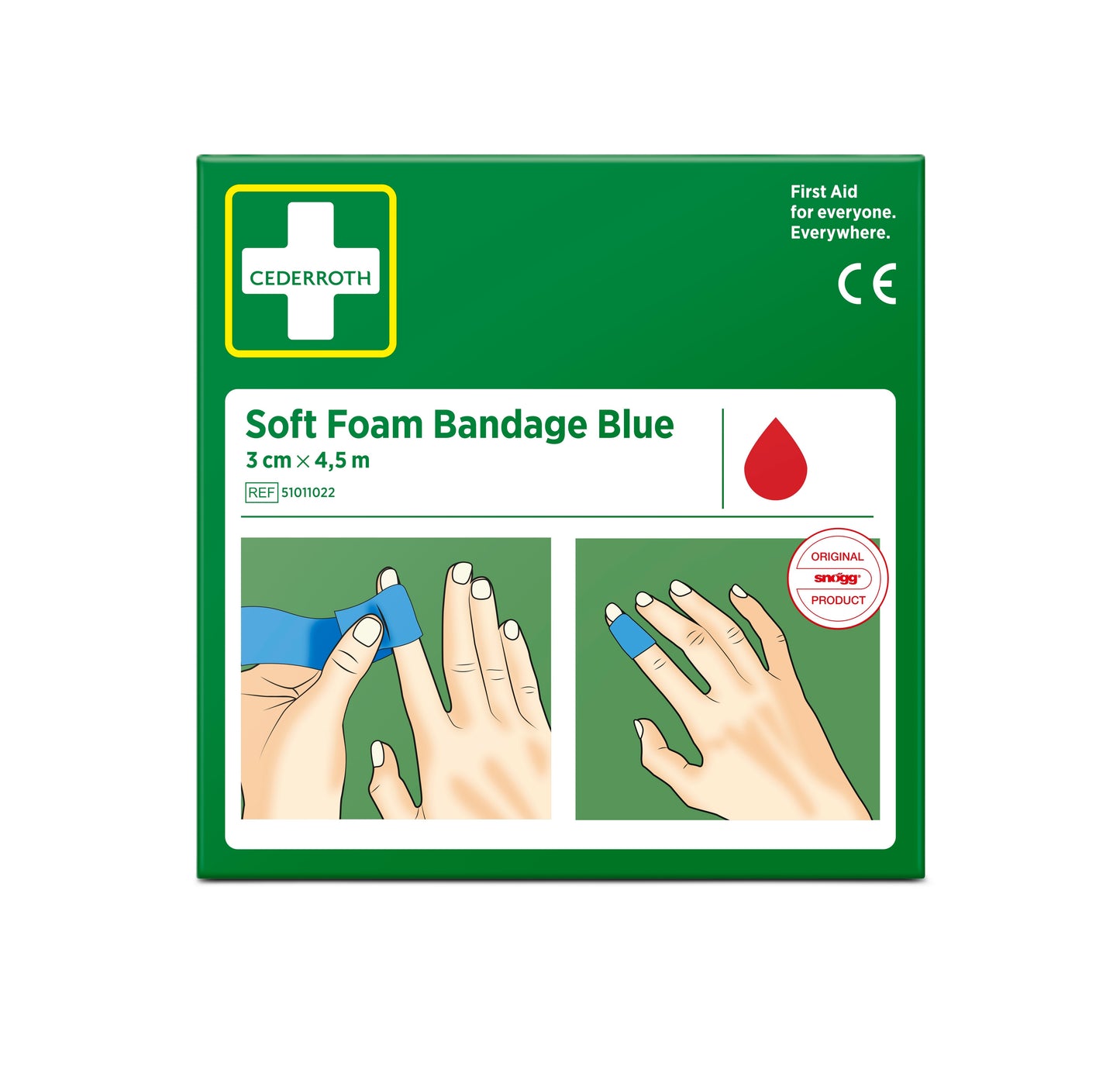 Cederroth Soft Foam Bandage Blue 3cm x 4,5m