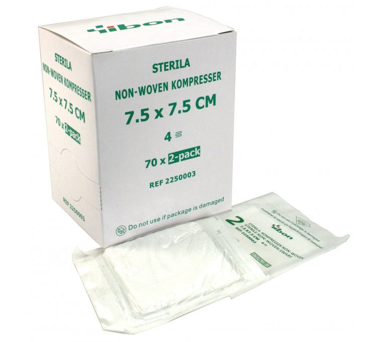 Kompress NonWoven 2-pack Steril 7,5 x 7,5cm 4-Lag / 140