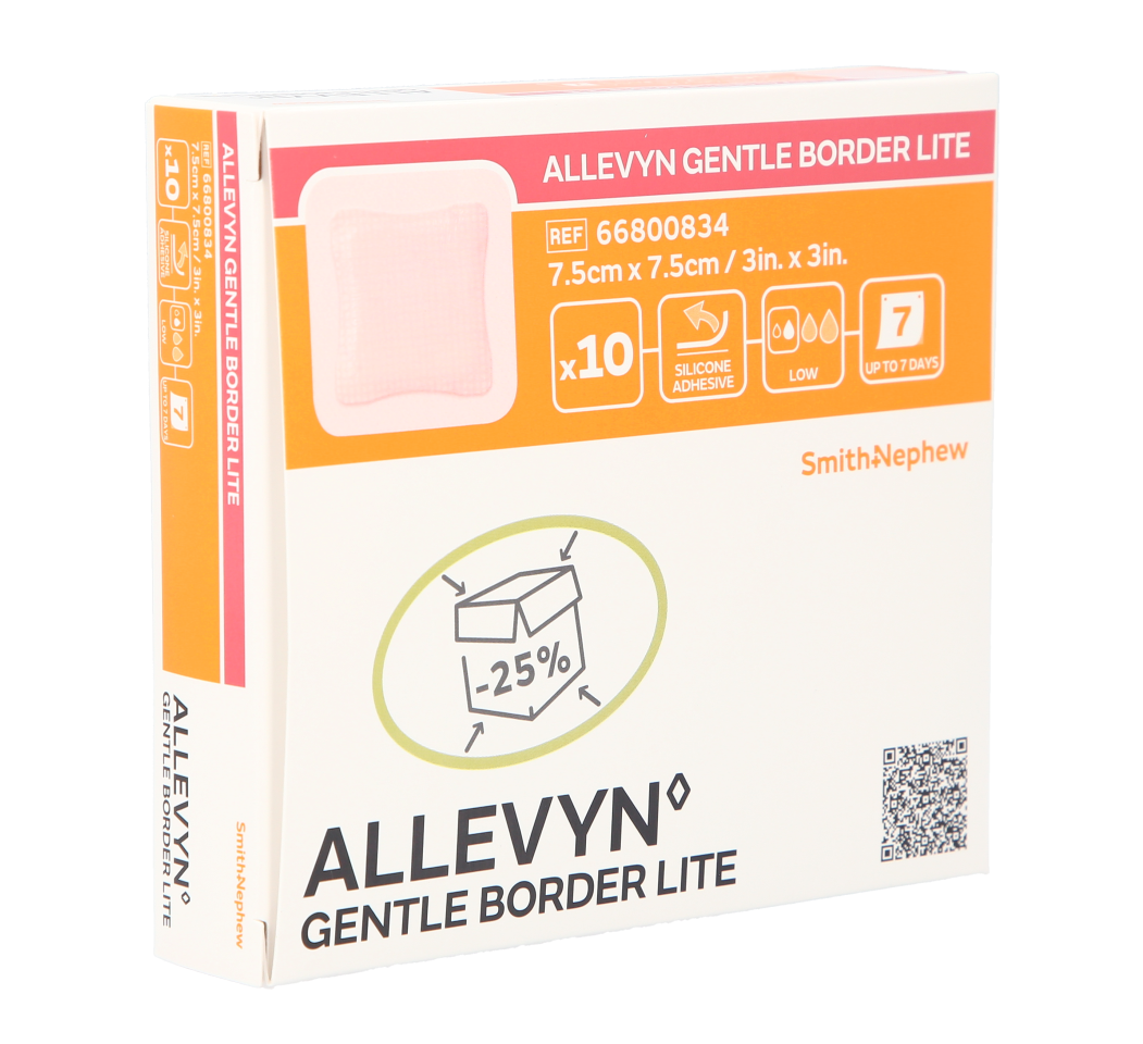 Allevyn Gentle Border Lite 7,5 x 7,5cm / 10