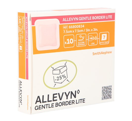 Allevyn Gentle Border Lite 7,5 x 7,5cm / 10