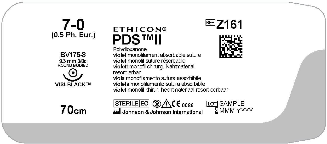 PDS II Sutur 7-0 BV175-8 70cm Lila / 24