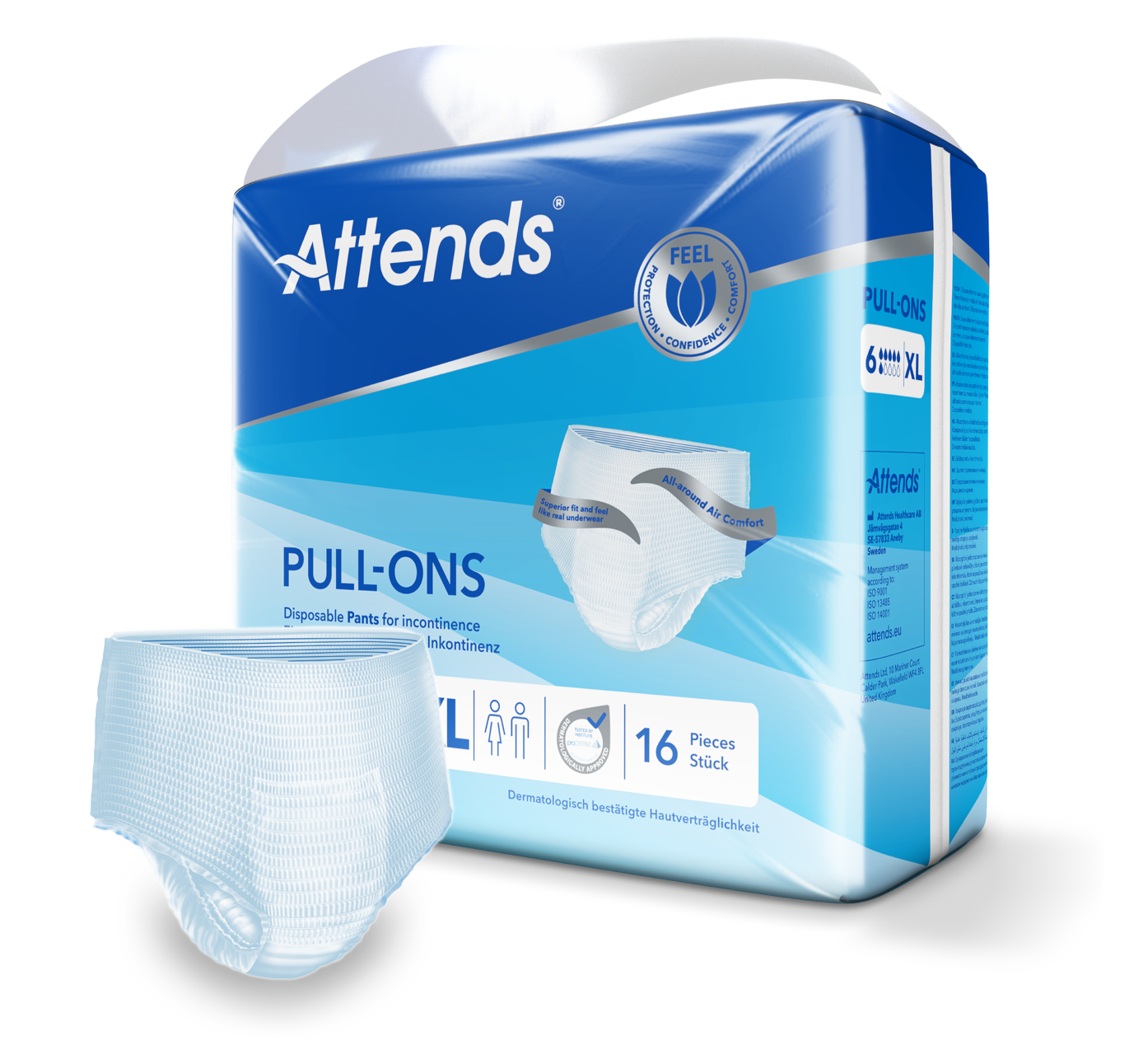 Inkontinensskydd Attends Pull-Ons 6 XL / 16